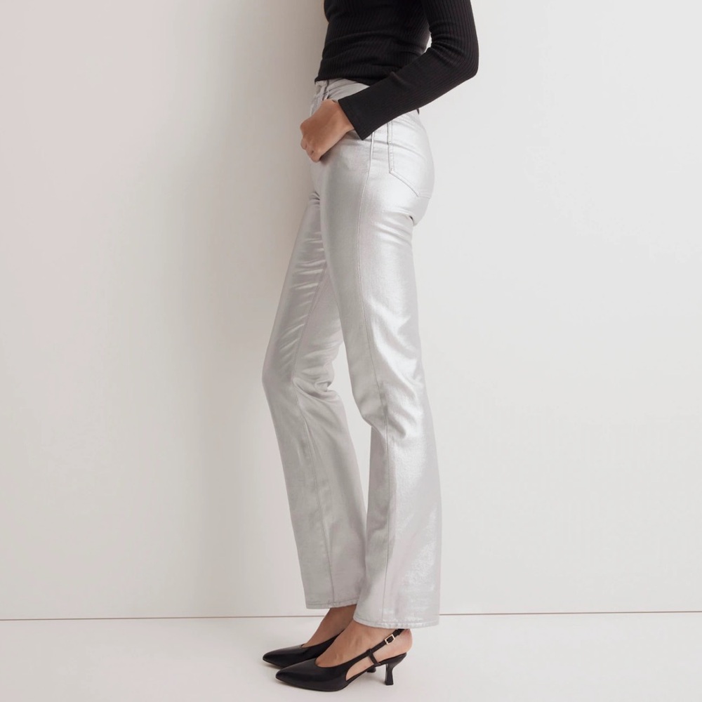MADEWELL | The '90s Straight Jean in Silver Foil